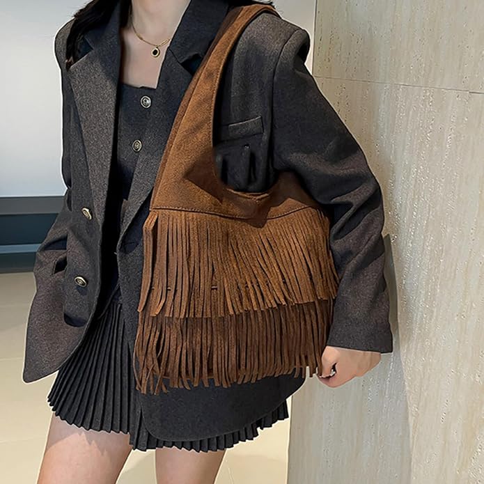 Amanda Velvet Tassel Shoulder Bag