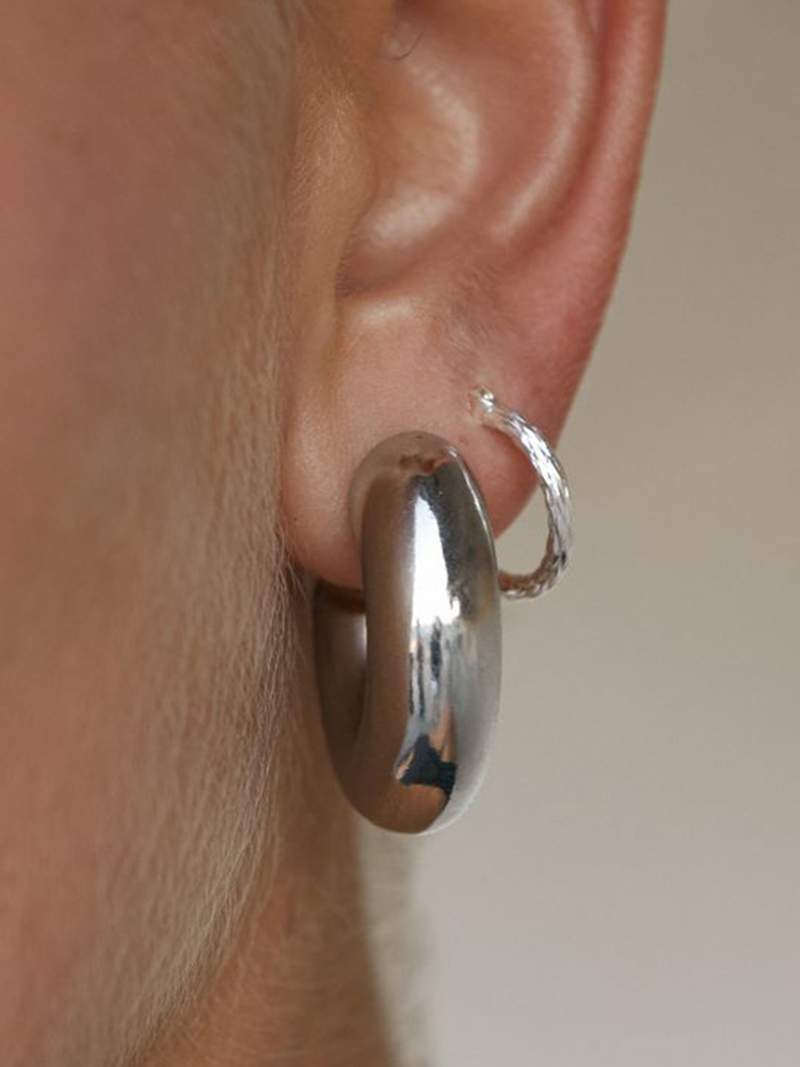 Seame - Chunky Hoops silver