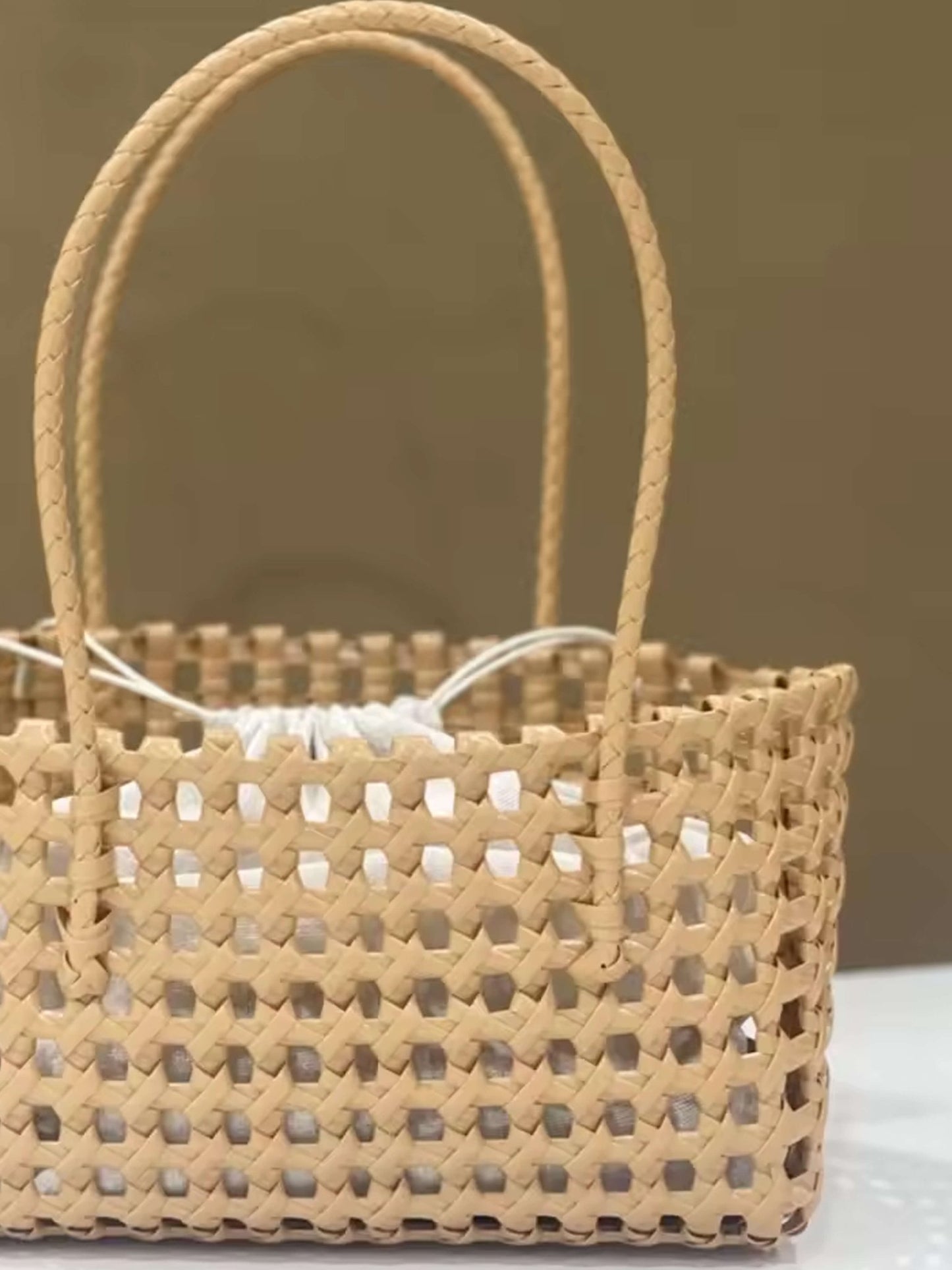 Seame - Crishell Hollow Woven Bag Green