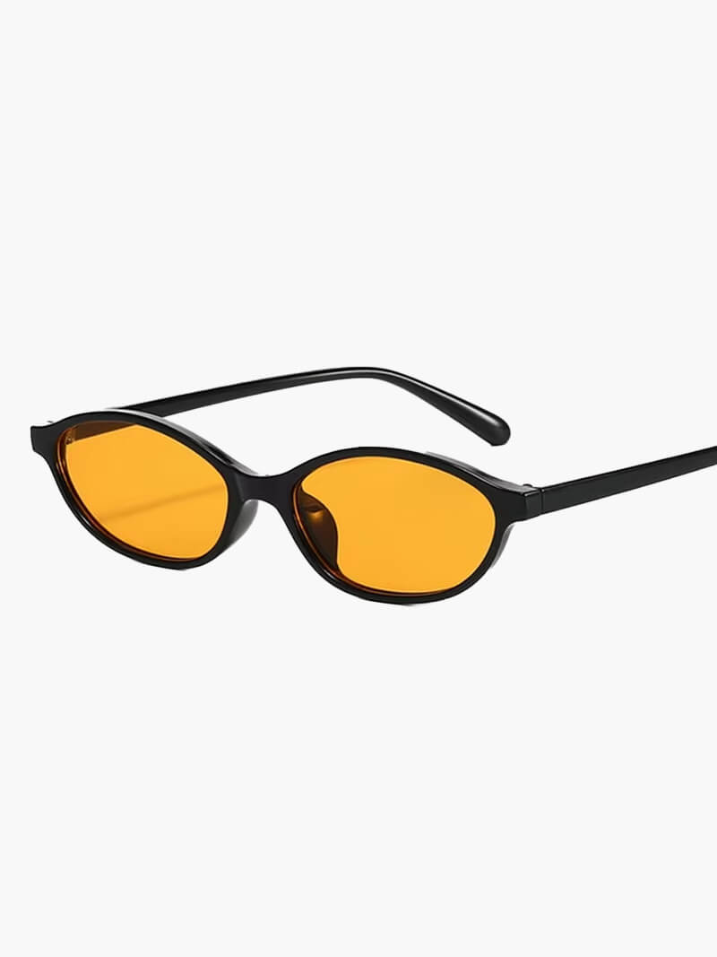 Seame - Kathy Oval Sunglasses Black Orange