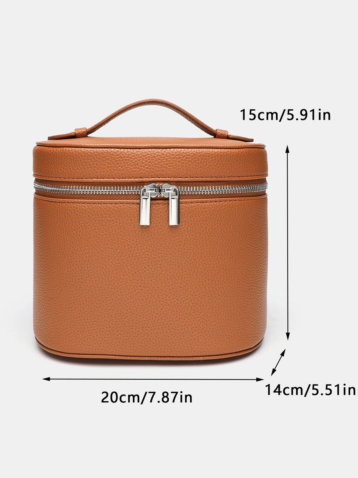 SEAME - Maricar - Travel Makeup Bag Organizer with Large Capacity & Stylish Design Brown Regular