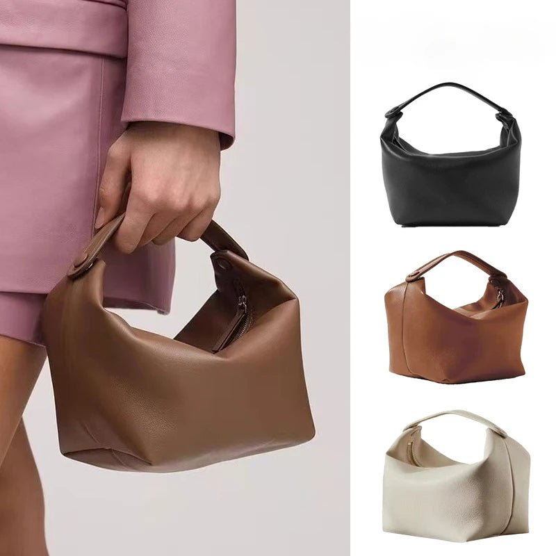 SEAME - Penelope Women's Handbag - Genuine Leather with Unique Niche Design Black