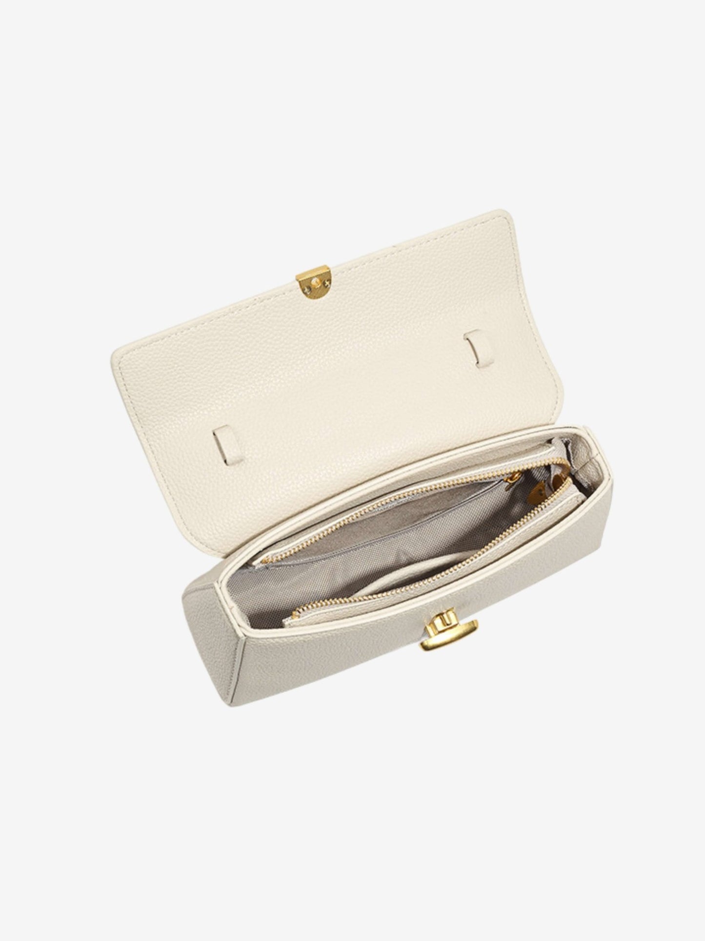 SEAME - SEAME - Elegant Vegan Leather Crossbody Bag with Removable Strap Black