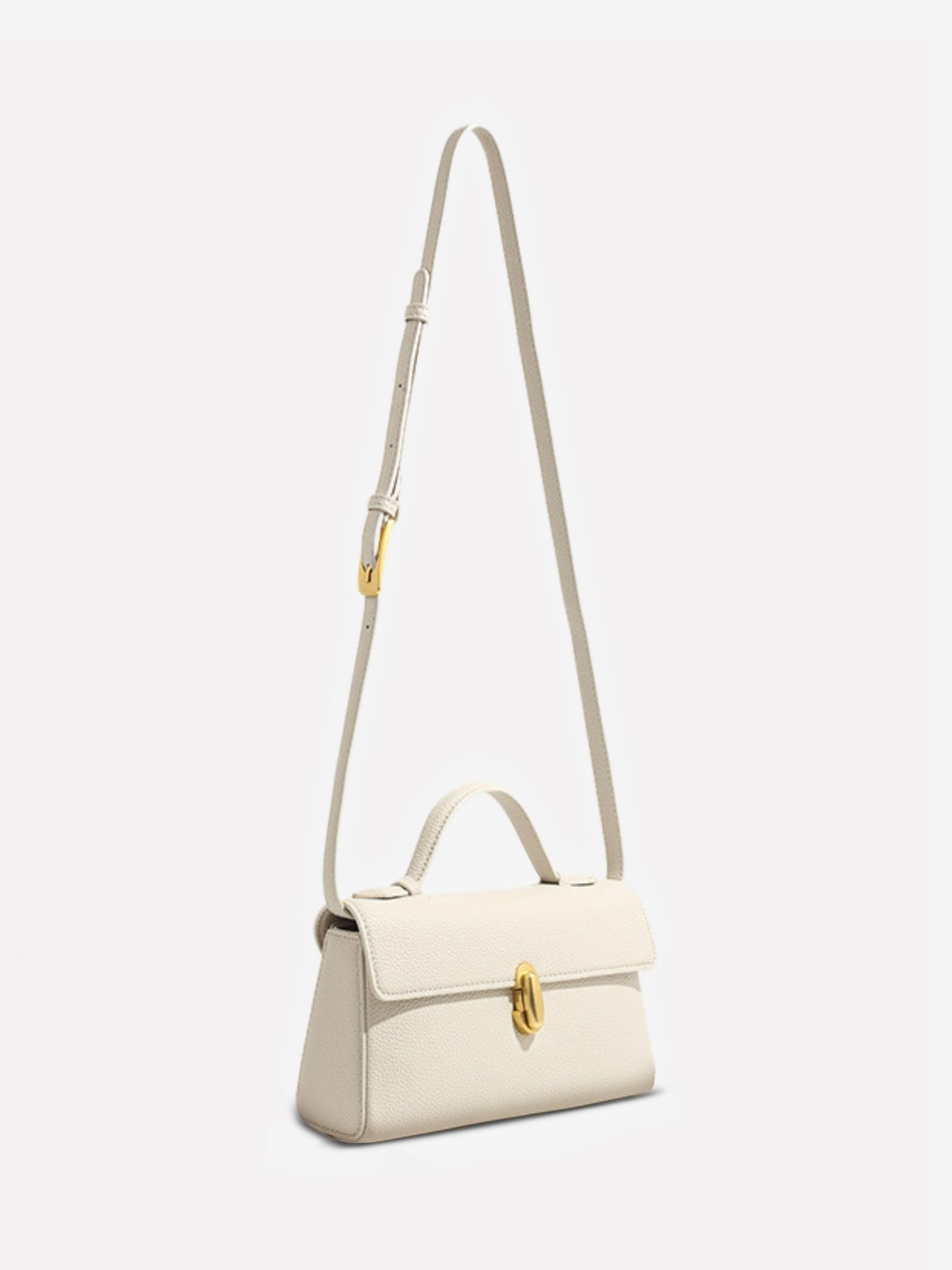 SEAME - SEAME - Elegant Vegan Leather Crossbody Bag with Removable Strap Black