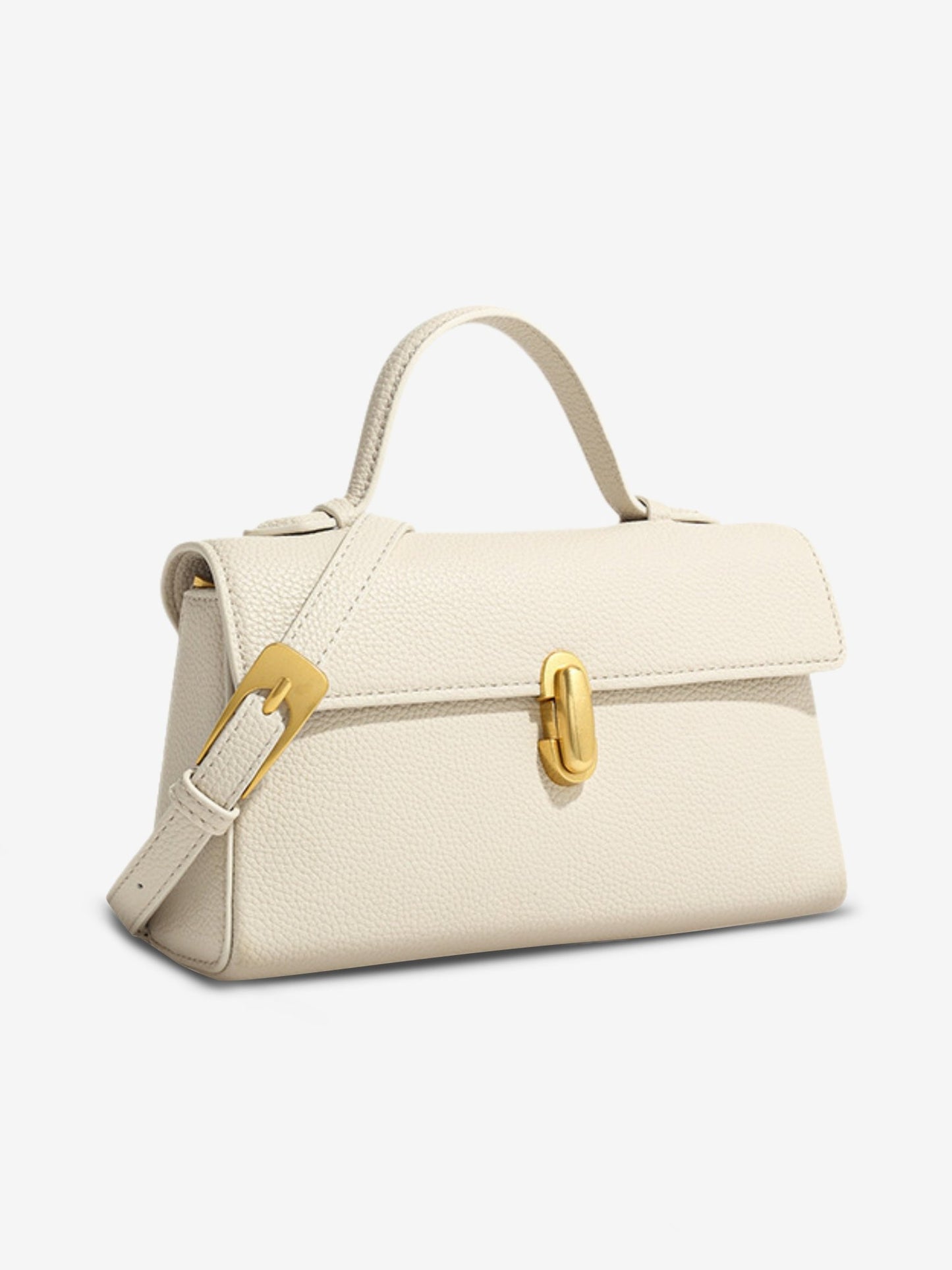 SEAME - SEAME - Elegant Vegan Leather Crossbody Bag with Removable Strap Black