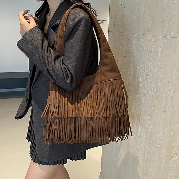 Amanda Velvet Tassel Shoulder Bag