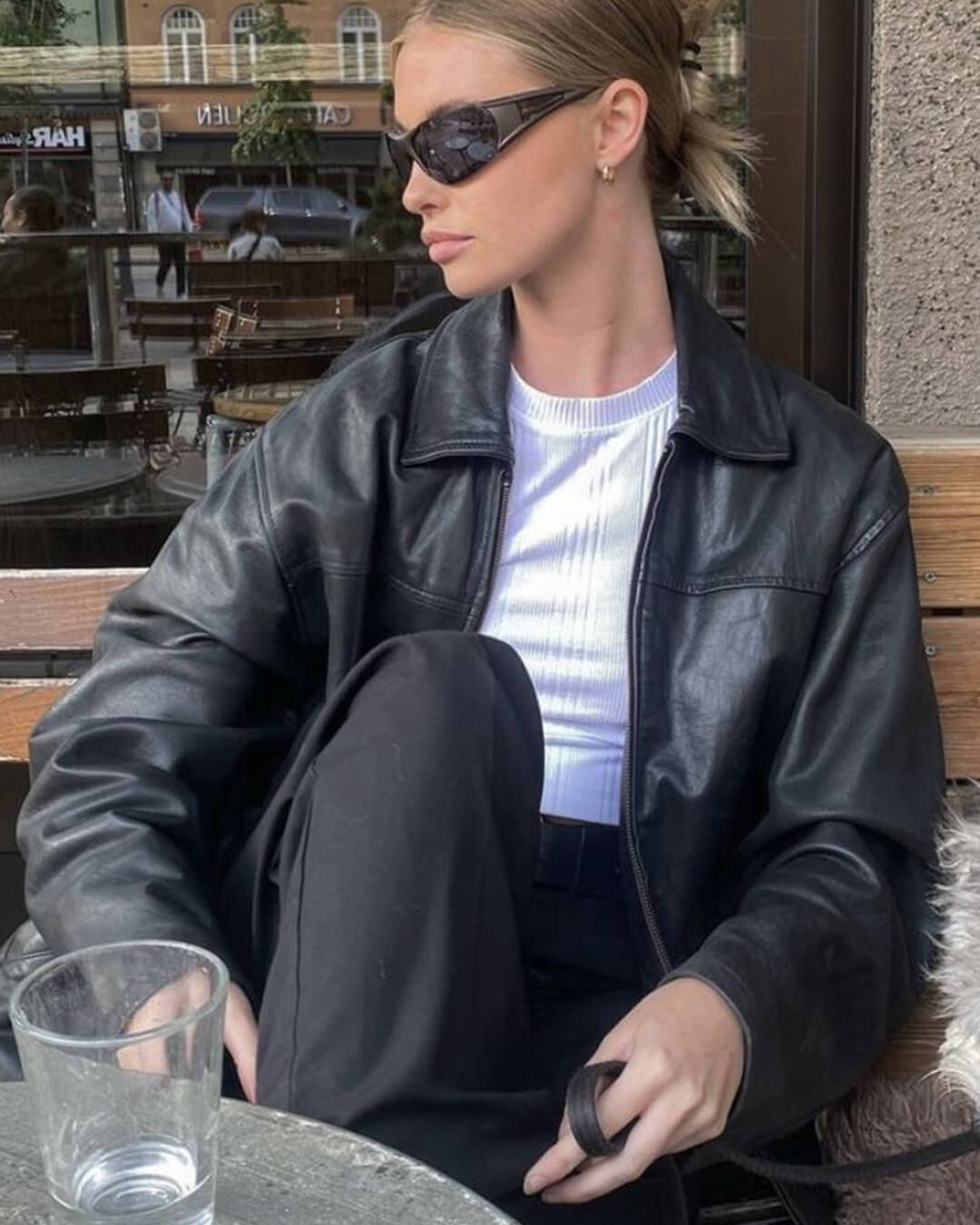 SEAME - Arabell Leather Jacket Black XS