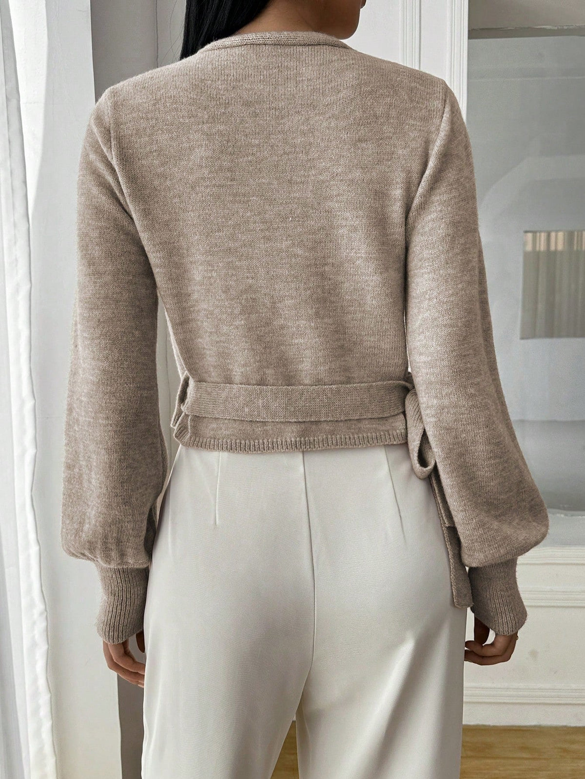 SEAME - Brenda Knitted Cardigan Beige XS