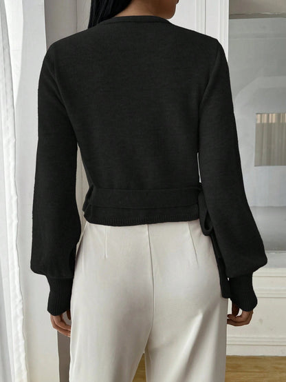 SEAME - Brenda Knitted Cardigan Black XS