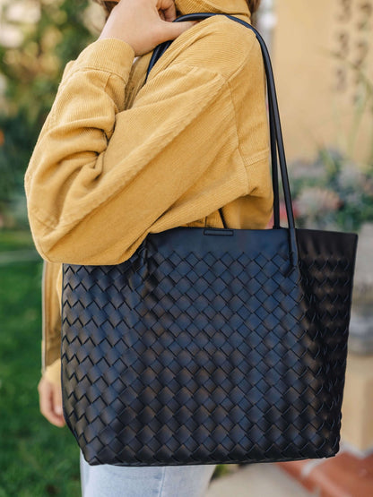 Seame - Diana Woven Tote Bag Black Regular