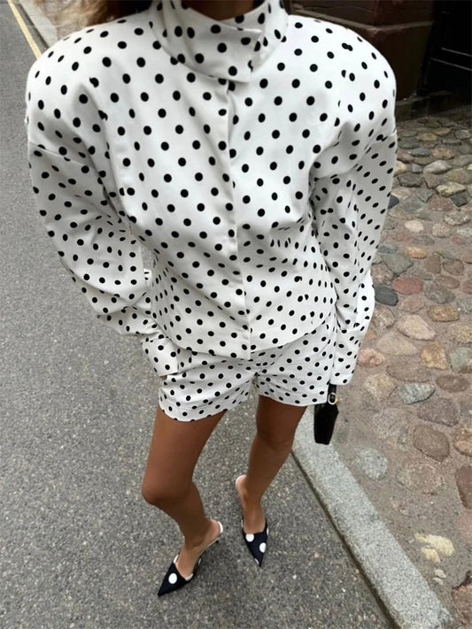 SEAME - Emily Polkadot Set - Stylish Shirt & Shorts Polkadot S