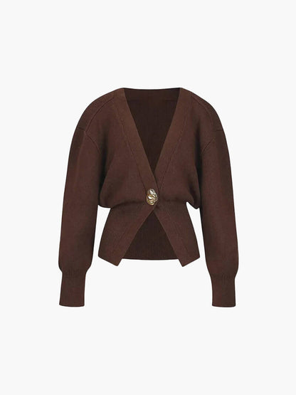 Seame - Lyra Knitted Cardigan Brown S