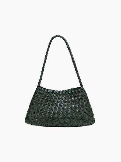 SEAME - Madeleine Vegan Leather Woven Bag Small Brown Small