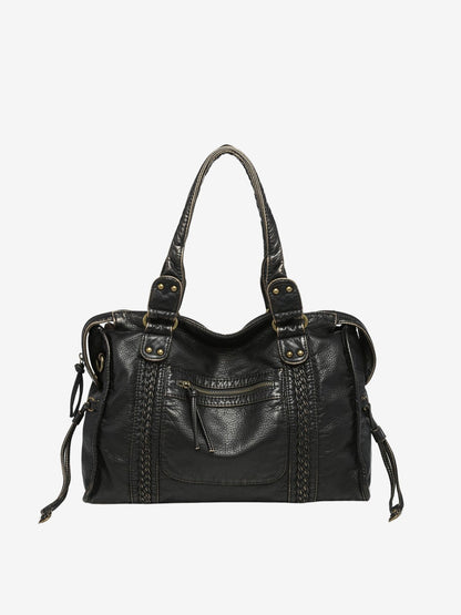 SEAME - SEAME - Black Shoulder Bag for Women in High - Quality Vegan Leather, Stylish & Versatile Default