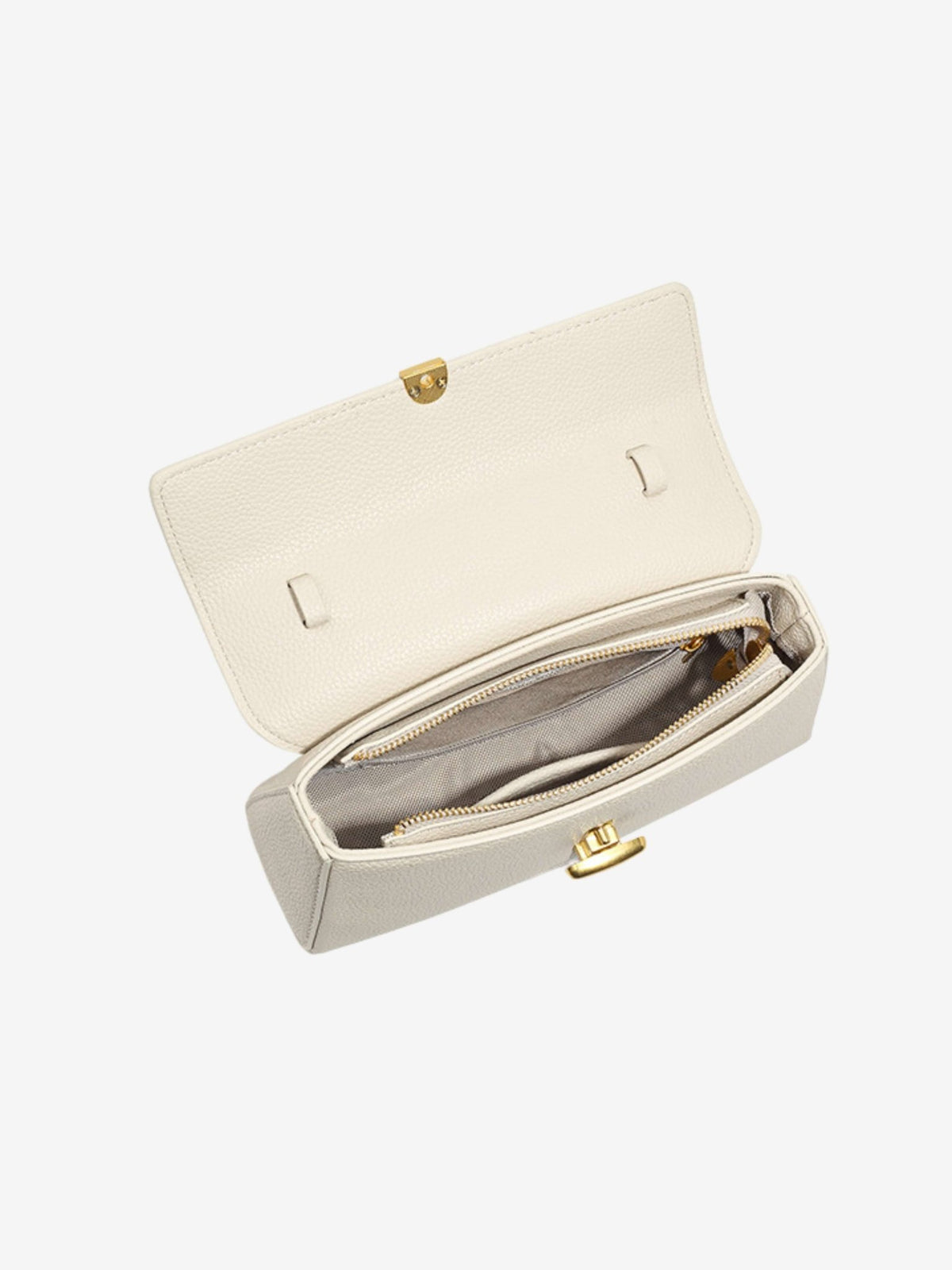 SEAME - SEAME - Elegant Vegan Leather Crossbody Bag with Removable Strap Black