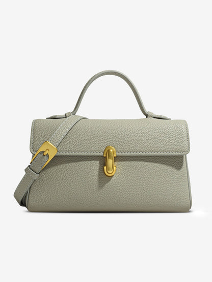 SEAME - SEAME - Elegant Vegan Leather Crossbody Bag with Removable Strap Gray