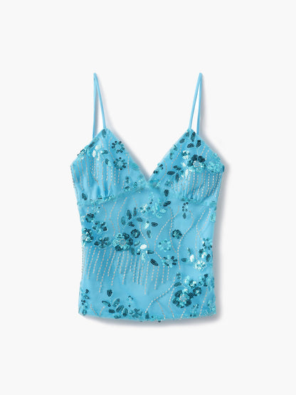 Seame - Shila embellished Top Blue S