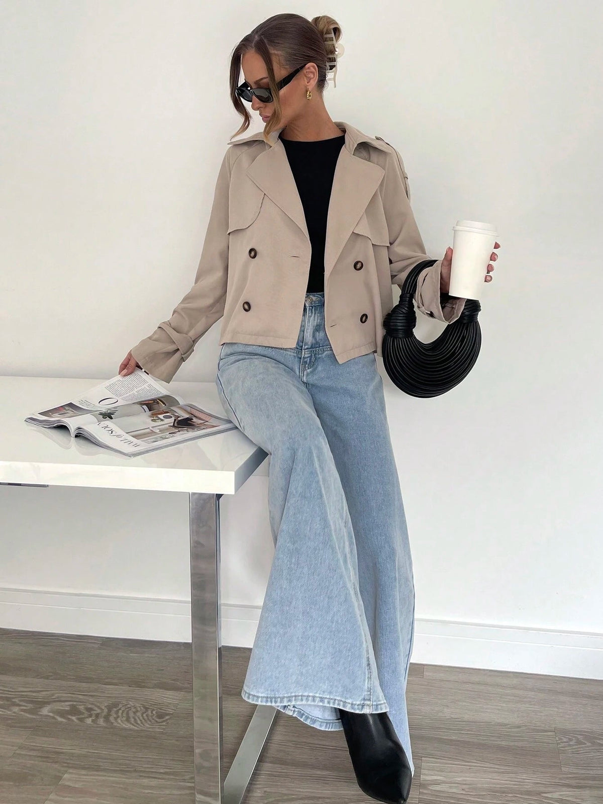 SEAME - Victoria Trench Coat Beige S